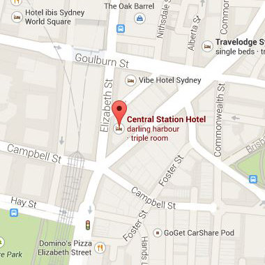 Central Station Hotel in Google Maps